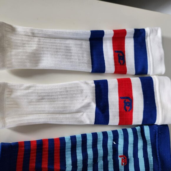 EUC Pro Compression Calf Sleeves, STRIPED Colors - 2 Pack - Picture 3 of 7